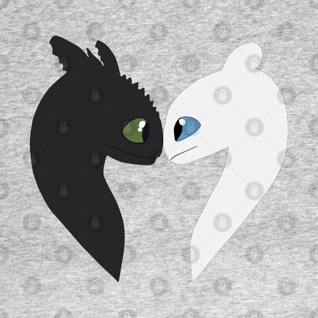 toothless and light fury by khoipham